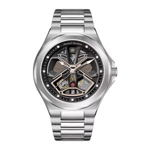 Daniel Gorman Dg8107 Skeleton Watch Dial Stainless2