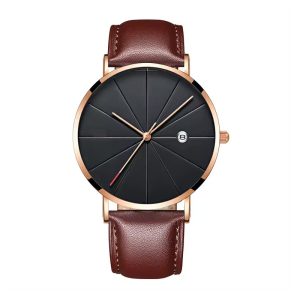 Fashion large dial ultra-thin belt calendar classic simple men's Watch
