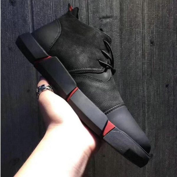 Brand High quality all Black Men's leather casual shoes - Image 5