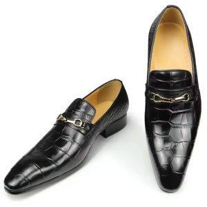 High Quality Luxury Metal Buckle Loafers for Men