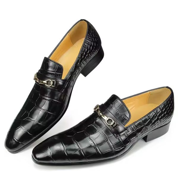 High Quality Luxury Metal Buckle Loafers for Men - Image 2